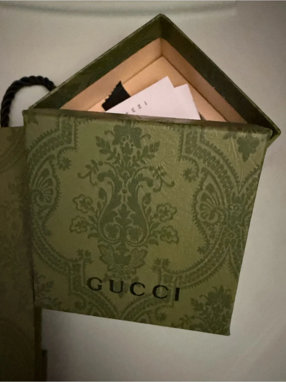 Gucci Green Patterned Gift Bag, Box & Dust Pouch Set